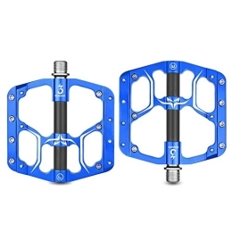 Zidao Spares Bike Pedal 3 Bearings 09.16 Mountain Bike pedal High Strength Non-Slip Bicycle pedal surface for Road Bikes Flat Pedal Bike, Blue