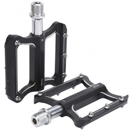 Alomejor Mountain Bike Pedal Bike Pedal Aluminum Alloy Bicycle Bearing Pedals Foot Rest Pedal for Bicycle Mountain Bike Road Bike 10.3x8cm Black