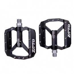 Bike Pedal, Bicycle Flat Alloy Pedals,Mountain MTB Bike Alloy Flat Pedals,Non-Slip,Black