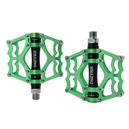 HEELPPO Mountain Bike Pedal Bike Pedal Bicycle Pedals Aluminum Cycling Bike Pedals For Road Mountain Bike With Anti-slip Cycling Bike Pedal green+black, free size
