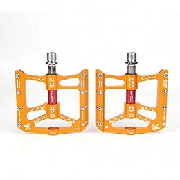yyqx closed truck Spares Bike Pedal CNC for BikingAluminum alloy bicycle pedal mountain bike road bike pedal aluminum alloy universal pedal non-slip dust pedal CNC yellow bicycle pedal