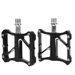Nikou Mountain Bike Pedal Bike Pedal-High efficiency aluminum alloy Mountain Bike Pedal with wide foot design is suitable for mountain bikes and road bikes(Black)