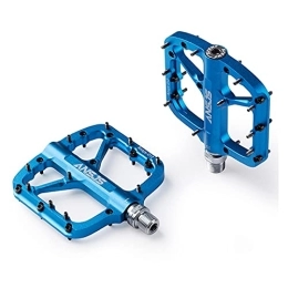 SOWUDM Mountain Bike Pedal Bike Pedal Mountain Bike Pedals Platform Bicycle Flat Alloy Pedals 9 / 16" Sealed Bearings Pedals Non-Slip Alloy Flat Pedals Mountain Bike Pedals (Color : Blue)
