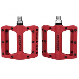 YingQ Mountain Bike Pedal Bike Pedal Ultralight Nylon And Tread Fiber Pedals Road Bike Mountain Bike Accessory And Cycling Parts-Type2 Red