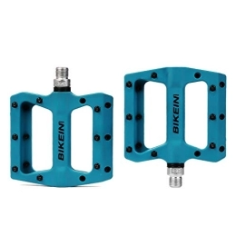 YoGaes Spares Bike Pedals 355g Ultralight Mountain Bike Pedal BMX Bicycle Flat MTB Pedal Fixed Gear Nylon Carbon Fiber Platform Cycling Accessories Mtb Pedals (Color : Blue)