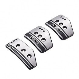 Bike Pedals 3pcs Manual Car Clutch Brake Foot Pedals Cover Treadle Non-Slip Pedal Pads For Most Vehicle Not Universal Bicycle Pedal (Color Name : Silver)