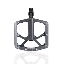 Samine Spares Bike Pedals 9 / 16 Inch Mountain Bicycle Aluminium Alloy Flat Cycling Silver