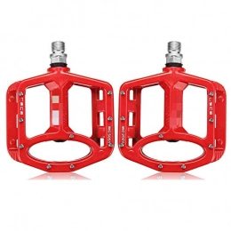 Madeinely Spares BIke Pedals 9 / 16'' Magnesium-alloy Mountain Bike Pedals Flat Sealed Cycling Bicycle Pedals Mountain Bike Pedals (Size:101 * 93 * 32mm; Color:Red)