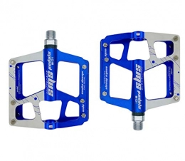 BIKERISK Spares Bike Pedals 9 / 16", Non-Slip Bike Pedal Mountain Bicycles Platform Pedals Aluminum Alloy Flat 3 Sealed Bearing Axle for MTB BMX Bikes Road Cycling, Blue