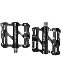 WANYD Mountain Bike Pedal Bike Pedals, Aluminium Cycling Bike Pedals with Sealed Bearing, Three bearing aluminum alloy mountain bike pedal-black