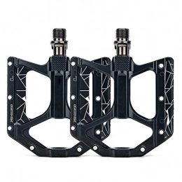 BEP Spares Bike Pedals, Aluminum Alloy 3 Bearing Super Lubrication Pedal with Cleats for Mountain Road Trekking Bike