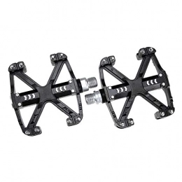 BEP Mountain Bike Pedal Bike Pedals, Aluminum Alloy High Strength Bearings Non Slip Widen Pedals with for Mountain Road Trekking Bike, Black