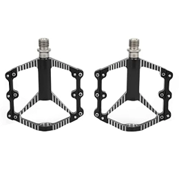 Psytfei Spares Bike Pedals Aluminum Alloy Road Bike Flat Pedal Mountain Bicycle Pedals Universal Bicycle Platform Pedal Fits Most Bikes(Black)