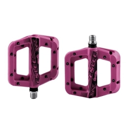 YOIQI Spares Bike Pedals Anti-vibration Mountain Bike Pedal Anti-skid Lightweight Nylon Fiber Bicycle Pedal Board High-strength Anti-skid Bicycle Pedal Pedals (Color : Purple)