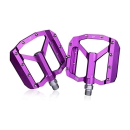 Samine Spares Bike Pedals Bicycle Bearing Pedal Mountain Road Wide Platform Ultralight Aluminum Alloy Purple