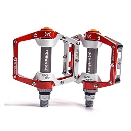 SXCXYG Mountain Bike Pedal Bike Pedals Bicycle Pedal Anti-slip Ultralight CNC MTB Mountain Bike Platform Pedal Flat Sealed Bearing Pedals Bicycle Accessories Mtb Pedals (Color : Red)