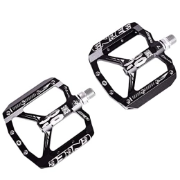 VaizA Mountain Bike Pedal Bike Pedals Bicycle Pedals Mountain Bike Bearing Pedal Off-road Pedal CNC Aluminum Alloy High-intensity Pedal Rappelling Bearing Bike Pedal (Color : Black)