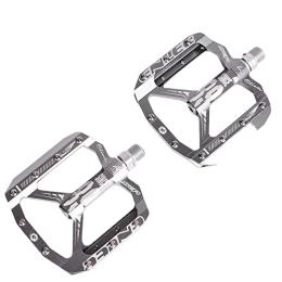 AMWRAP Spares Bike Pedals Bicycle Pedals Mountain Bike Bearing Pedal Off-road Pedal CNC Aluminum Alloy High-intensity Pedal Rappelling Bearing Mountain Bike Pedals (Color : Gray)