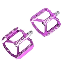 Generic Mountain Bike Pedal Bike Pedals Bicycle Pedals Mountain Bike Bearing Pedal Off-road Pedal CNC Aluminum Alloy High-intensity Pedal Rappelling Bearing Mtb Pedals (Color : Purple)