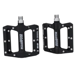 YOIQI Spares Bike Pedals Bicycle Pedals Nylon Fiber Ultra-light Mountain Bike Pedal 4 Colors Big Foot Road Bike Bearing Pedals Cycling Parts Pedals (Color : Black)
