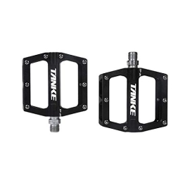 VaizA Mountain Bike Pedal Bike Pedals Bicycle Pedals Ultralight Aluminum Alloy Colorful Hollow Anti-skid Bearing Mountain Bike Accessories MTB Foot Pedals Bike Pedal (Color : BLACK-A pair)