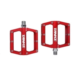 Generic Mountain Bike Pedal Bike Pedals Bicycle Pedals Ultralight Aluminum Alloy Colorful Hollow Anti-skid Bearing Mountain Bike Accessories MTB Foot Pedals Mtb Pedals (Color : RED-A pair)