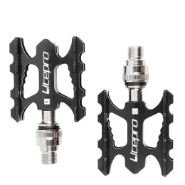 ComfYx Spares Bike Pedals Bicycle Quick Release Pedal Ultra-light Aluminum Alloy Folding Bike MTB Road Bike Non-slip For Bike Mountain Bike Pedals (Color : Black)