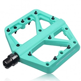 Goodvk Mountain Bike Pedal Bike Pedals Bike Nylom Pedal Seal Bearings Flat Mountain Bicycle Pedals Road Platform Pedal Parts Easy to Operate (Color : Green, Size : 11.2x11.5x1.25cm)