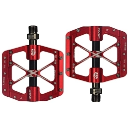 ComfYx Mountain Bike Pedal Bike Pedals Bike Pedal Bicycle Pedal Aluminum Alloy Cycling Pedal Durable Foot Pedal Accessory Non-slip Bike Riding Pedal Bike Accessories Mountain Bike Pedals (Color : Red)