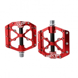 Yililay Mountain Bike Pedal Bike Pedals Bike Pedals Universal Mountain Bicycle Pedals Platform Cycling Ultra Sealed Bearing Aluminum Alloy Flat Pedals Red Black 1PC