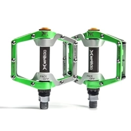 YoGaes Spares Bike Pedals CNC Mountain Bike Road Bike Pedal 2 Sealed Bearing Pedal Bicycle Accessories Bicycle Pedal Non-slip Ultra-light Mtb Pedals (Color : Green)