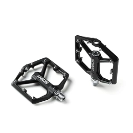 BANGHA Spares Bike Pedals, Cycling Bike Pedals Sealed Bearing Mountain Bike Pedals Platform Bicycle Flat Alloy Pedals 9 / 16" Pedals Non-Slip Alloy Flat Pedals (Color : Black)