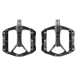 LIPUSE Mountain Bike Pedal Bike Pedals，Cycling Pedals， Mountain 9 / 16'' 3 Sealed Bearing Bicycle Flat Pedals Lightweight Aluminum Alloy Wide Platform Cycling Pedals For BMX / MTB -Universal 285g (Color : Svart)