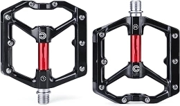 LIPUSE Mountain Bike Pedal Bike Pedals，Cycling Pedals， Mountain Bearing Pedal for Bikes Parts Sealed Anti-Slip (Color : Rood, Size : 10.5x10.4x2.3cm)