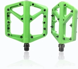 LIPUSE Spares Bike Pedals，Cycling Pedals， Mountain MTB Nylon Pedals 9 / 16" Lightweight Wide Flat Platform Pedals 356g (Color : Groen)