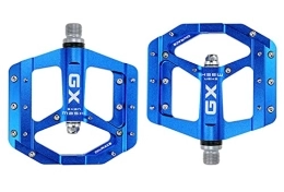 YOIQI Spares Bike Pedals Flat Foot Pedal Sealed Bike Pedals CNC Aluminum Body For MTB Road Mountain Bike 3 Bearing Bicycle Pedal Parts Pedals (Color : Blue)