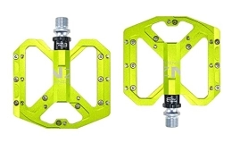 RaamKa Spares Bike Pedals Flat Foot Ultralight Mountain Bike Pedals MTB CNC Aluminum Alloy Sealed 3 Bearing Anti-slip Bicycle Pedals Bicycle Parts Mtb Pedals (Color : Green)