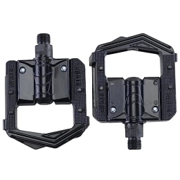 VKEID Spares Bike Pedals Folding Bicycle Pedals MTB Mountain Bike Aluminum Folded Pedal Bicycle Parts Bicycle Accessories (Color : Black, Size : 10.5x8.93x2.42cm)