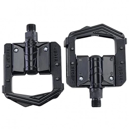 BaoYPP Mountain Bike Pedal Bike Pedals Folding Bicycle Pedals MTB Mountain Bike Aluminum Folded Pedal Bicycle Parts Easy to Install (Color : Black, Size : 10.5x8.93x2.42cm)