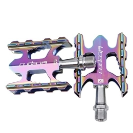 AMWRAP Spares Bike Pedals Folding Bike Pedal Sealed Bearing Aluminum Alloy Non-slip MTB Road Bike BMX Universal Bicycle Pedal Mountain Bike Pedals (Color : Rainbow)