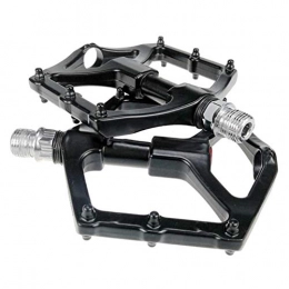 BANGHA Mountain Bike Pedal Bike Pedals Lightweight Mountain Bike Bicycle Pedals Aluminum Alloy Big Foot For MTB Road Bike Bearing Pedals Bicycle Bike Adapter Parts Cycling Bike Pedals (Color : Black)
