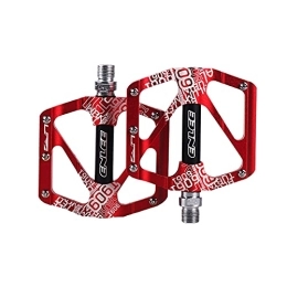 RICH BIT Mountain Bike Pedal Bike Pedals, Lightweight, Mountain Bike Pedals of Aluminum Alloy with Non-Slip, 9 / 16 inch General size 3 Bearings Design Suitable for mountain bikes, electric bikes, etc (Red)