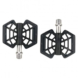 BEP Spares Bike Pedals, Magnesium Alloy Bearings Non Slip Widen Pedals with for Mountain Road Trekking Bike, Black
