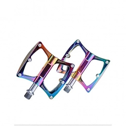 BaoYPP Spares Bike Pedals Mountain Bicycle Pedal Aluminum Alloy Bearing Pedal Mountain Pedal Bicycle Accessories Easy to Install (Color : Colorful, Size : 11x9x2cm)