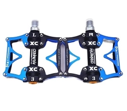 RaamKa Spares Bike Pedals Mountain Bike Bicycle Pedals Cycling Ultralight Aluminium Alloy 3 Bearings MTB Pedals Bike Pedals Flat Mtb Pedals (Color : Blue)