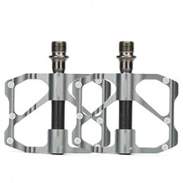 Bike Pedals Mountain Bike Pedal with Anti-skid Pins Bicycle Cycling Wide Platform Pedals for Road Mountain BMX MTB Bike (Color : Silver, Size : A)