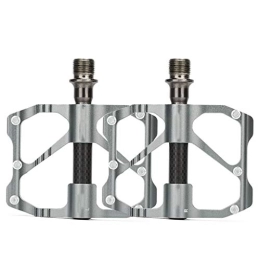 Bed Rail Spares Bike Pedals Mountain Bike Pedal with Anti-skid Pins Bicycle Cycling Wide Platform Pedals for Road Mountain BMX MTB Bike (Color : Silver, Size : B)