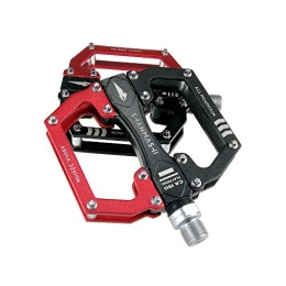 PQXOER Spares Bike Pedals Mountain Bike Pedals 1 Pair Aluminum Alloy Antiskid Durable Bike Pedals Surface For Road BMX MTB Bike 4 Colors (SMS-CA150) (Color : Red)