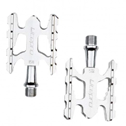 OMMO LEBEINDR Spares Bike Pedals Mountain Bike Pedals Aluminum Alloy Pedal Silver for MTB Folding Road Bike