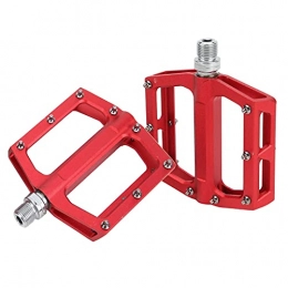 Semiter Mountain Bike Pedal Bike Pedals, Mountain Bike Pedals Aluminum Alloy Strong for Riding for Cycling Enthusiasts(red)